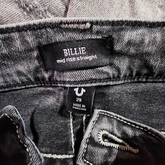 True Religion Billie Mid-Rise Straight Jeans Size 29 - Picture 8 of 8